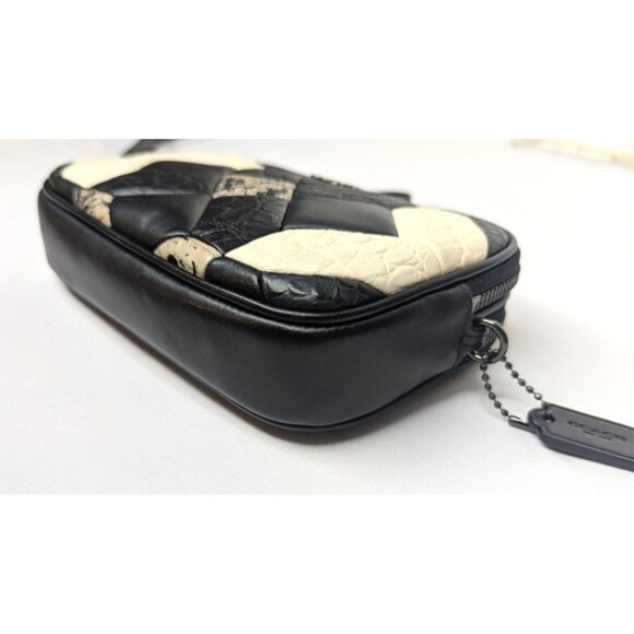 Coach Black Canyon Quilt Exotic Embossed Leather Clutch Crossbody Purse NWT - Picture 7 of 15